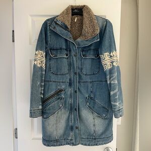 Free People Long Denim Jacket